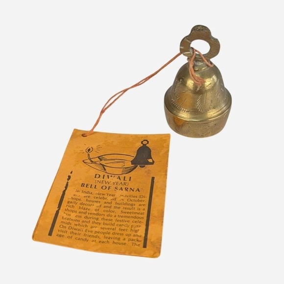 Vintage Other - Vintage Bells of Sarna Diwali Brass Bell India NWT Original Tag Handmade
